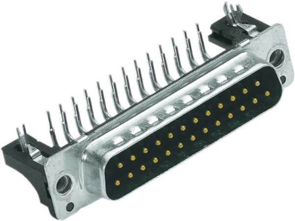 Harting 09 66 162 681 5, D-Sub SV, Musta, Ruostumaton teräs, Uros, Kulmikas, Terästä, Kestomuovinen hartsi, Kupari