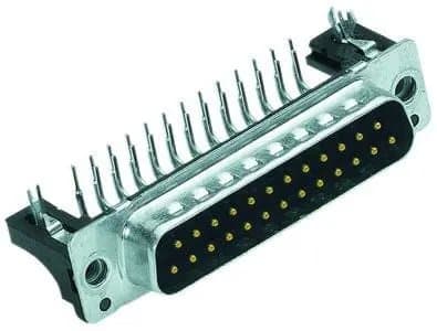 Harting 09 66 162 681 5, D-Sub SV, Musta, Ruostumaton teräs, Uros, Kulmikas, Terästä, Kestomuovinen hartsi, Kupari