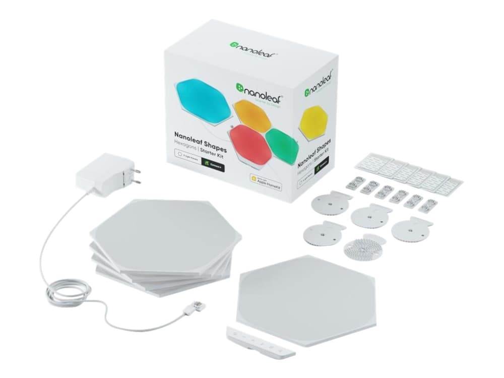 Nanoleaf Shapes Hexagons Starter Kit Mini (5 panels) - LED x5 - 2W - 16 mi. colors - 1200-6500 K
