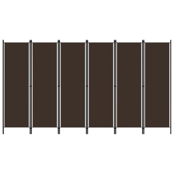 vidaXL 6-panels rumdeler 300 x 180 cm brun