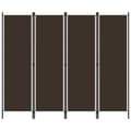 Miniatyrbillede 1 af 6: vidaXL 4-panels rumdeler 200 x 180 cm brun