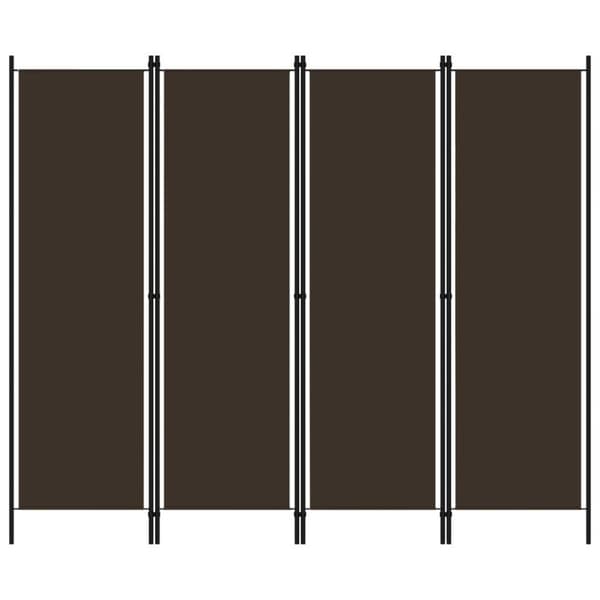 vidaXL 4-panels rumdeler 200 x 180 cm brun