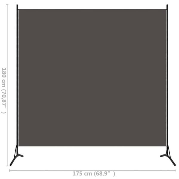 vidaXL Tilanjakaja antrasiitti 175x180 cm kangas