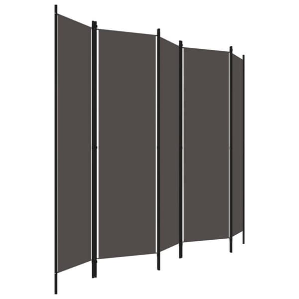 vidaXL Romdeler med 5 paneler antrasitt 250x180 cm