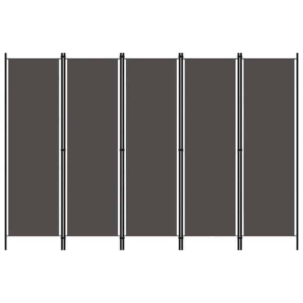 vidaXL Romdeler med 5 paneler antrasitt 250x180 cm