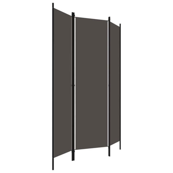 vidaXL Romdeler 3 paneler antrasitt 150x180cm