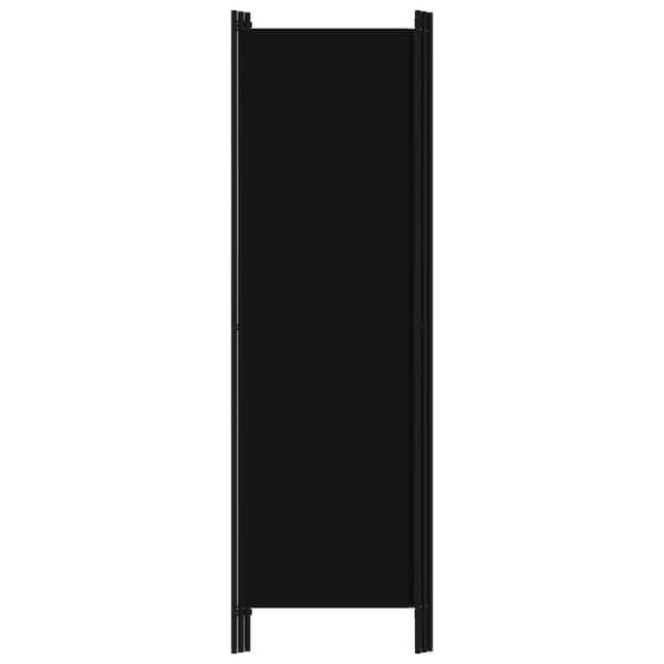 vidaXL Romdeler 3 paneler svart 150x180 cm