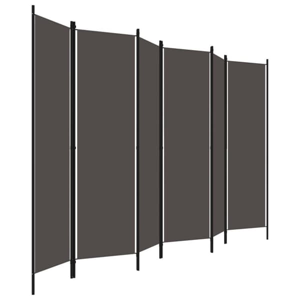 vidaXL Rumsavdelare 6 paneler antracit 300x180 cm