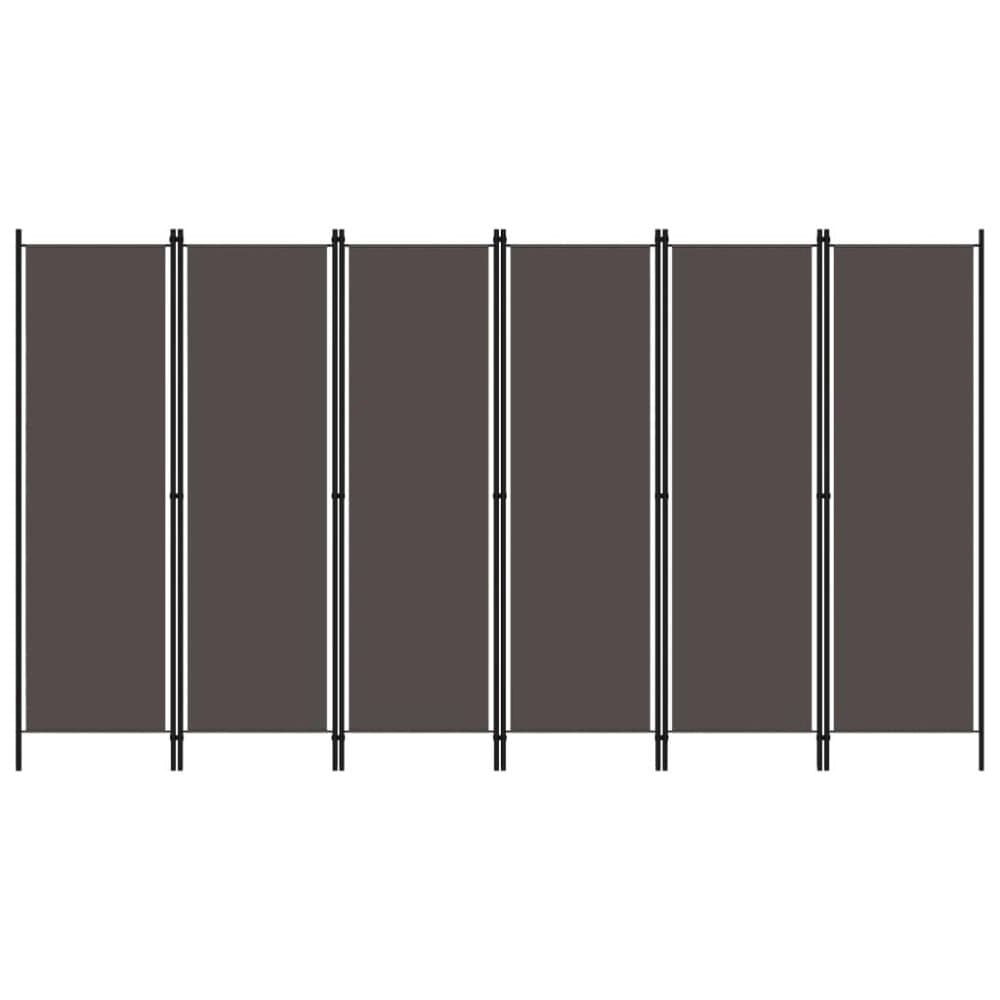 vidaXL Rumsavdelare 6 paneler antracit 300x180 cm