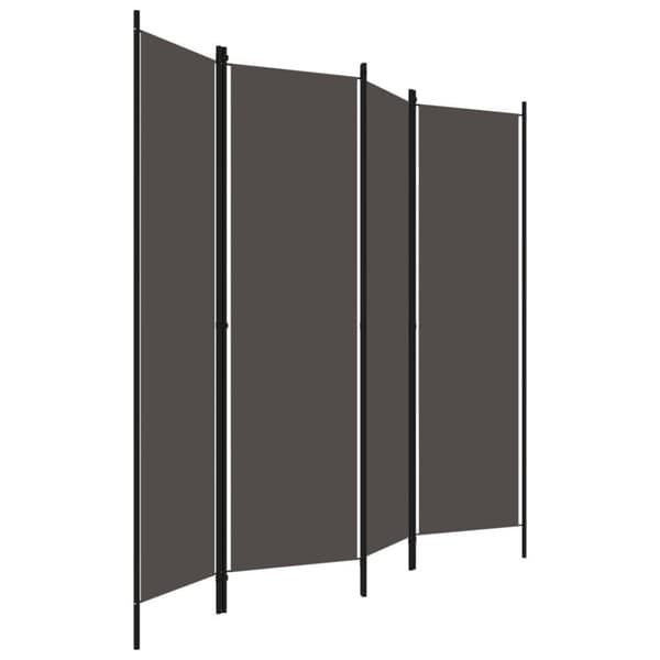 vidaXL Romdeler 4 paneler antrasitt 200x180 cm
