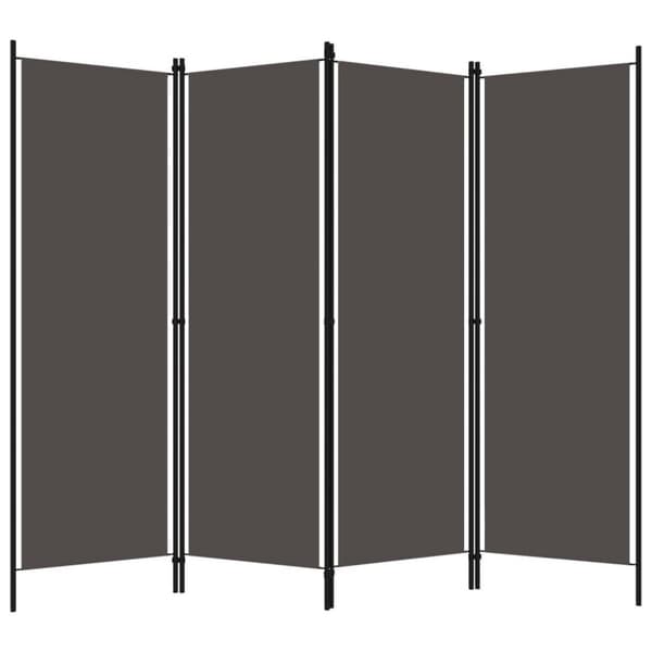 vidaXL Romdeler 4 paneler antrasitt 200x180 cm