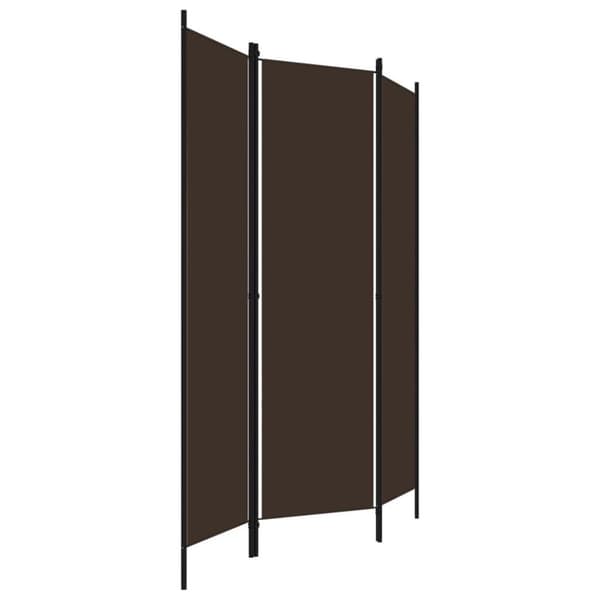 vidaXL Rumsavdelare 3 paneler brun 150x180 cm