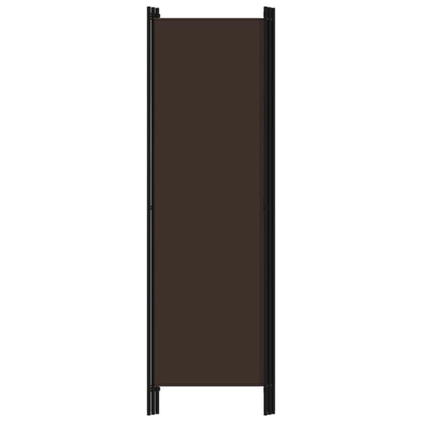 vidaXL Rumsavdelare 3 paneler brun 150x180 cm