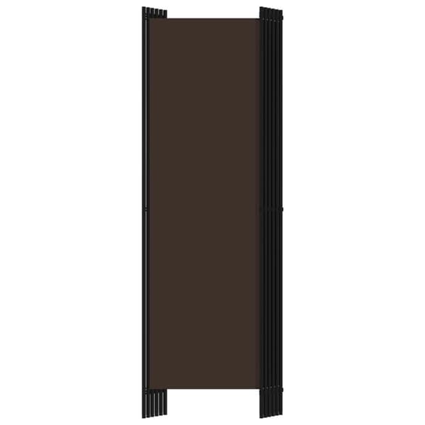 vidaXL Romdeler med 6 paneler brun 300x180 cm