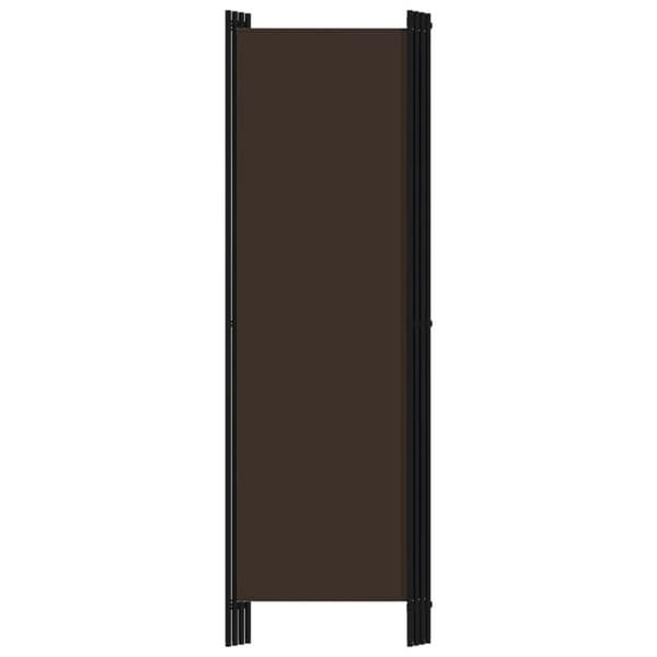 vidaXL Romdeler 4 paneler brun 200x180 cm