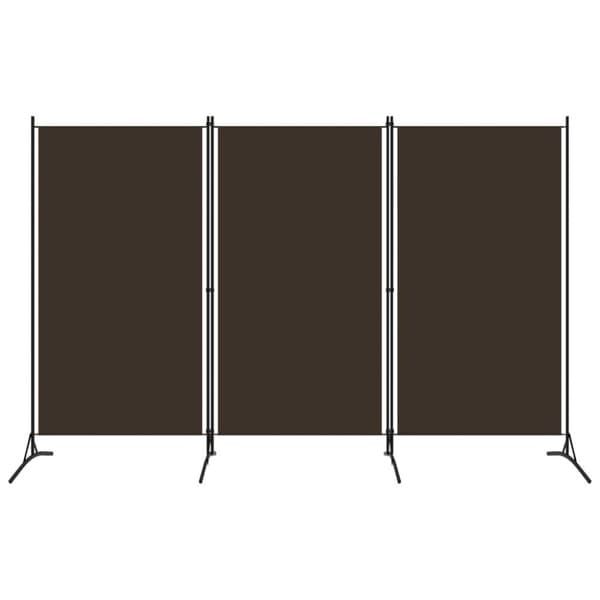 vidaXL Romdeler 3 paneler brun 260x180 cm