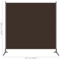 Miniatyrbilde 5 av 5: vidaXL Romdeler brun 175x180 cm stoff