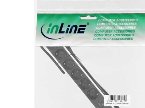 InLine 4043718188307, 1,5 m, inomhus, Vinklad, Gjuten aluminium, Plast, Svart, Gjuten aluminium, Plast