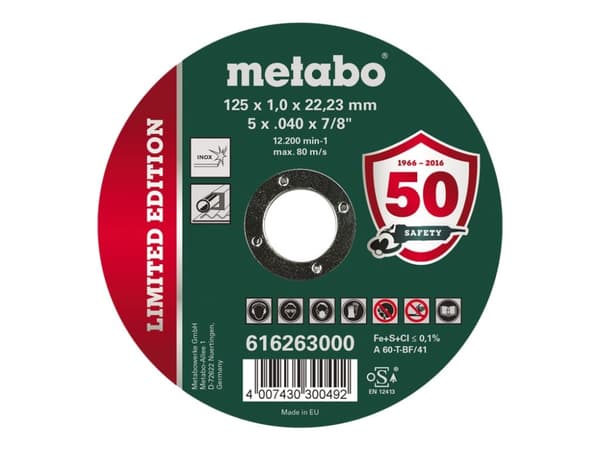 Metabo Limited Edition - Skärskiva - för rostfritt stål, stål, inox steel - 10 delar - 125 mm