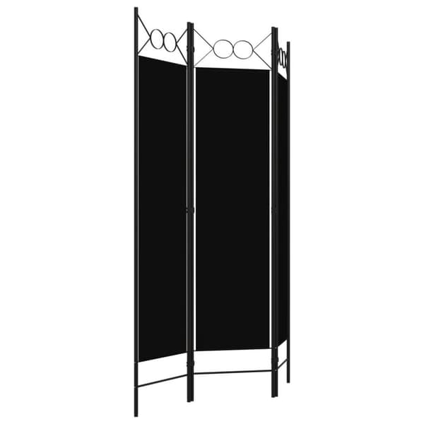 vidaXL 3-panels rumdeler 120x180 cm sort