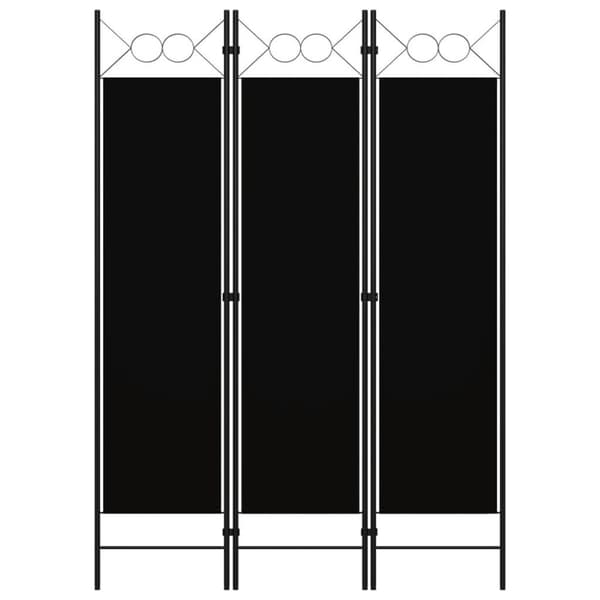 vidaXL 3-panels rumdeler 120x180 cm sort