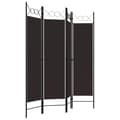 Miniatyrbillede 3 af 6: vidaXL 4-panels rumdeler 160x180 cm brun