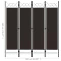 Miniatyrbillede 6 af 6: vidaXL 4-panels rumdeler 160x180 cm brun