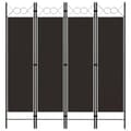 Miniatyrbillede 1 af 6: vidaXL 4-panels rumdeler 160x180 cm brun