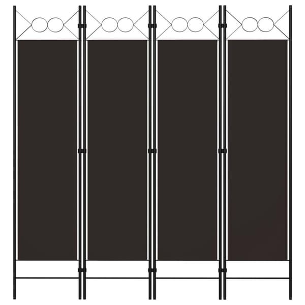 vidaXL 4-panels rumdeler 160x180 cm brun