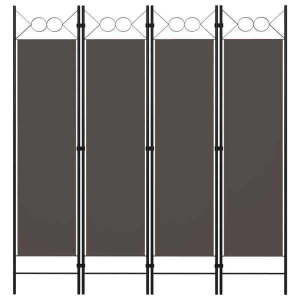 vidaXL 4-panels rumdeler 160x180 cm antracitgrå