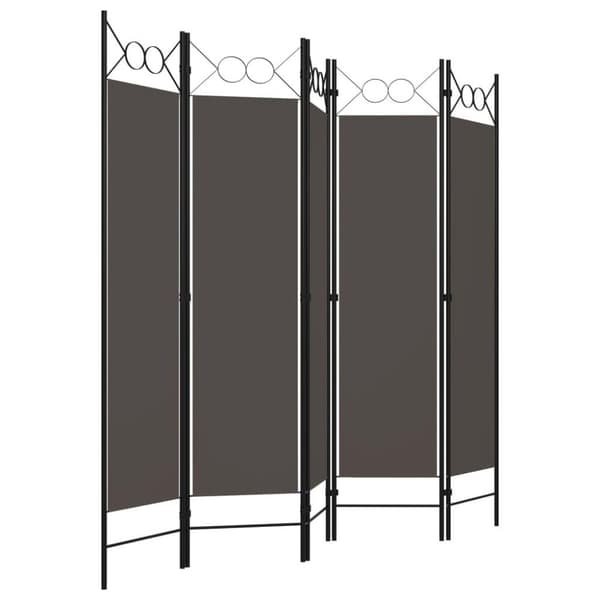 vidaXL 5-panels rumdeler 200x180 cm antracitgrå