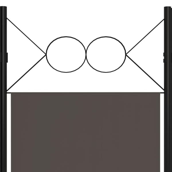 vidaXL 5-panels rumdeler 200x180 cm antracitgrå