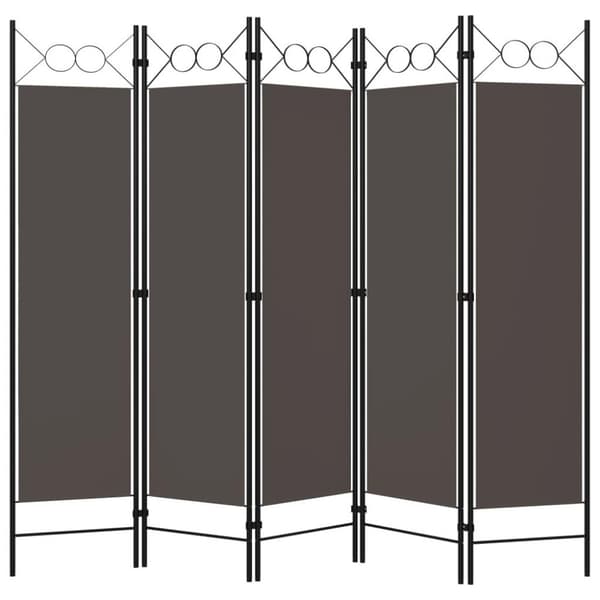 vidaXL 5-panels rumdeler 200x180 cm antracitgrå
