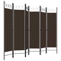 Miniatyrbillede 3 af 6: vidaXL 6-panels rumdeler 240x180 cm brun