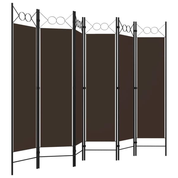vidaXL 6-panels rumdeler 240x180 cm brun
