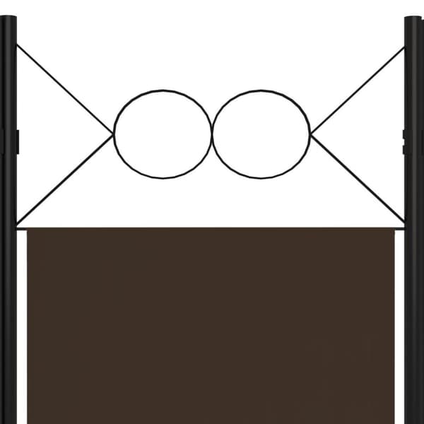 vidaXL 6-panels rumdeler 240x180 cm brun