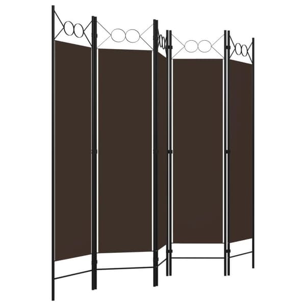 vidaXL 5-panels rumdeler 200x180 cm brun