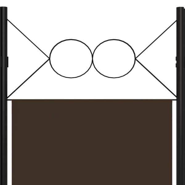 vidaXL 5-panels rumdeler 200x180 cm brun