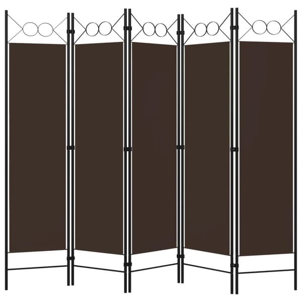 vidaXL 5-panels rumdeler 200x180 cm brun