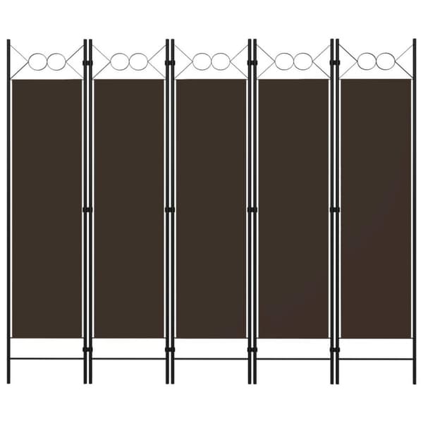 vidaXL 5-panels rumdeler 200x180 cm brun
