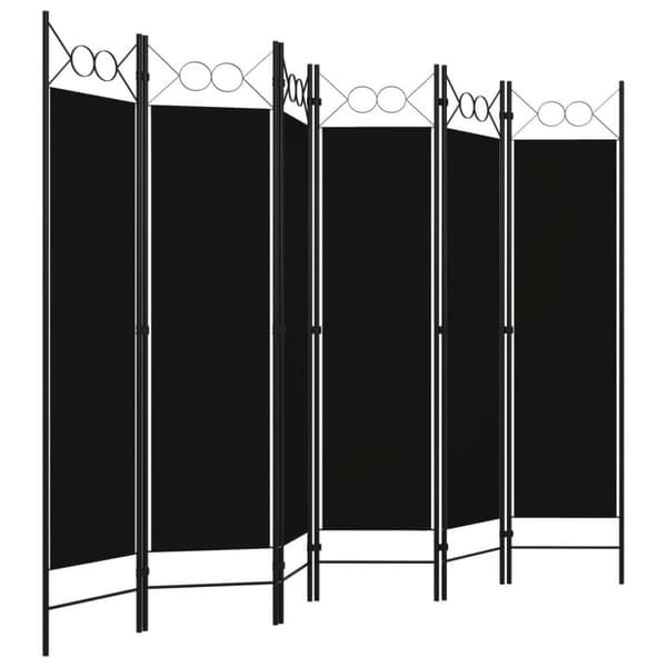 vidaXL 6-panels rumdeler 240x180 cm sort