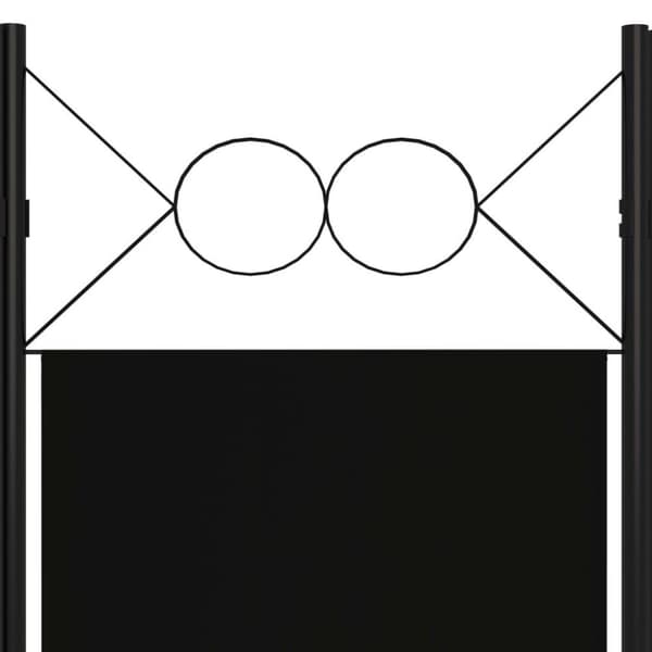 vidaXL 6-panels rumdeler 240x180 cm sort