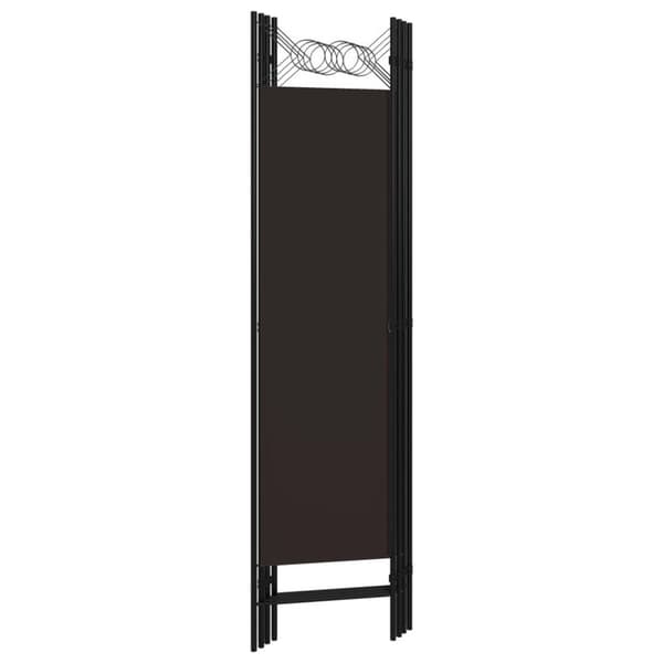 vidaXL Romdeler 4 paneler brun 160x180 cm