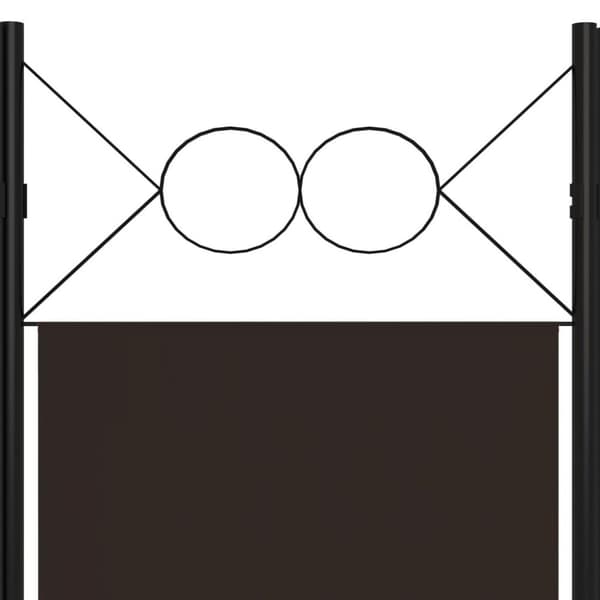 vidaXL Romdeler 4 paneler brun 160x180 cm