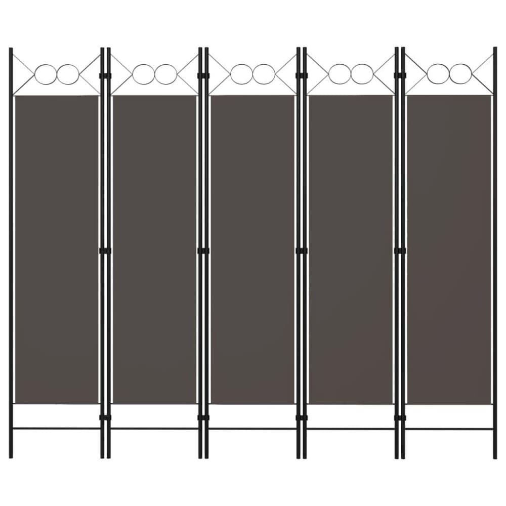 vidaXL Rumsavdelare 5 paneler antracit 200x180 cm