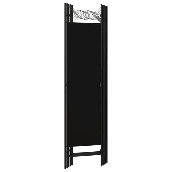 vidaXL Romdeler 5 paneler svart 200x180 cm