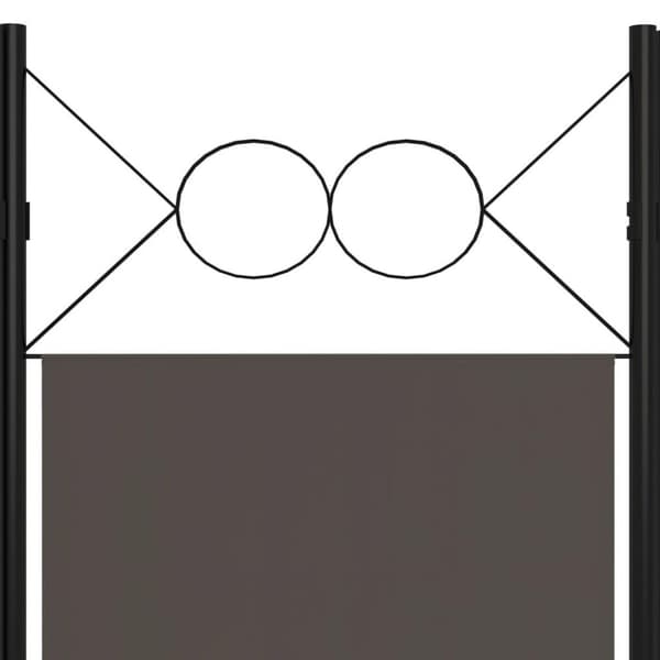vidaXL Romdeler 3 paneler antrasitt 120x180 cm