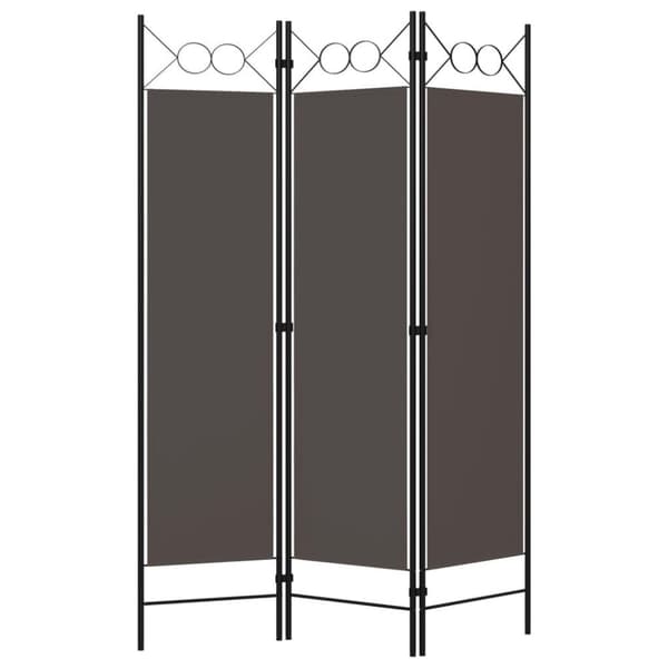vidaXL Romdeler 3 paneler antrasitt 120x180 cm