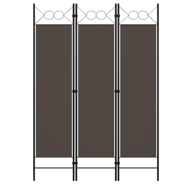 vidaXL Romdeler 3 paneler antrasitt 120x180 cm