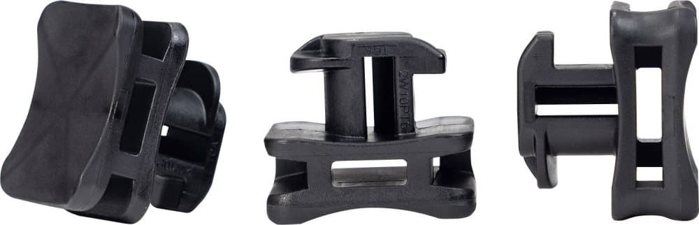 HellermannTyton ACFM8W6.2PT3-PA66/6HIRHS-BK Sokkel til kabelbindere Profilskinne 151-03249 Varmestabiliseret, Slagsej Sort 25 stk
